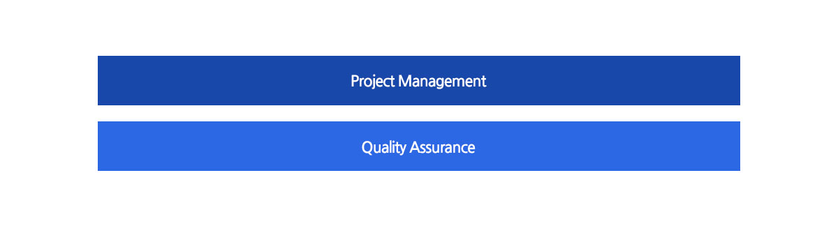 Project Management, Quality Assurance로 이루어져 있습니다.